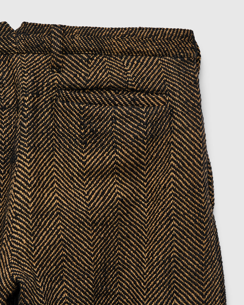 Shakoor Pants in Iron Black/Tan Herringbone