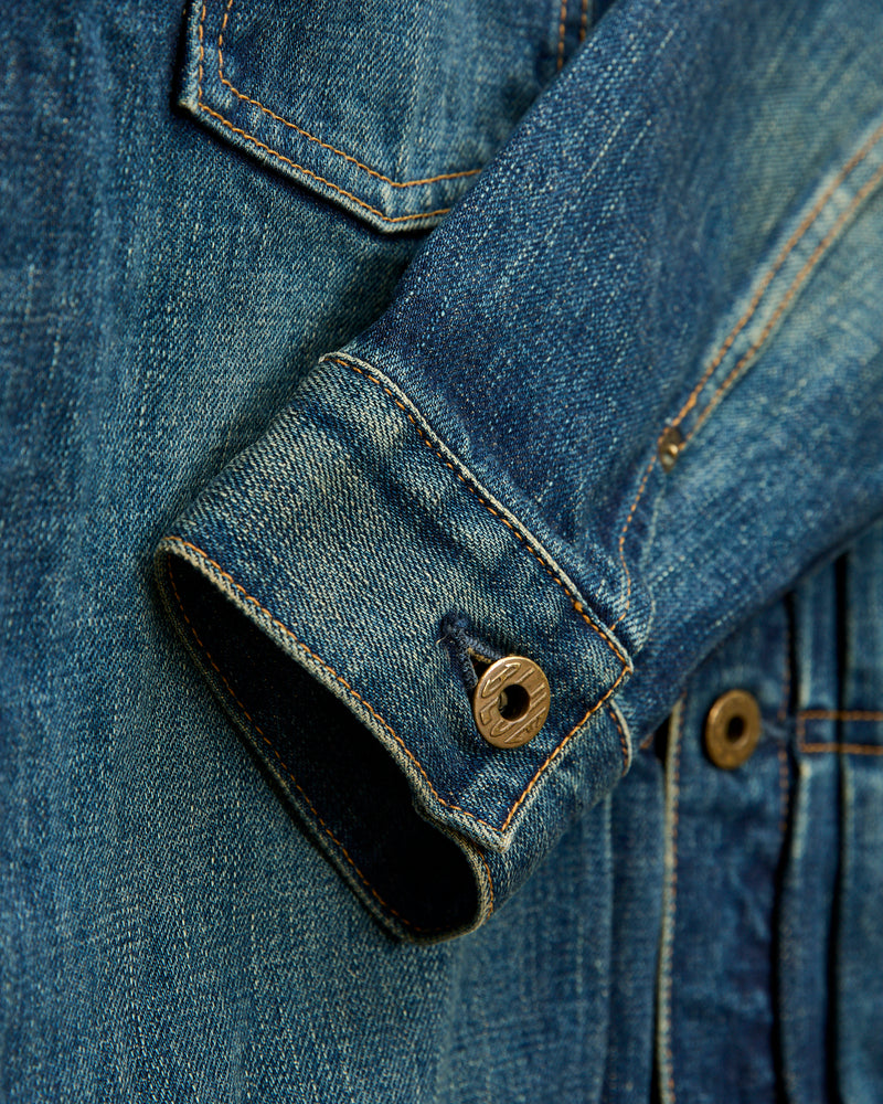 JBGJ1000-D01 14.8oz Type 2 Denim Jacket in Dark Wash Indigo