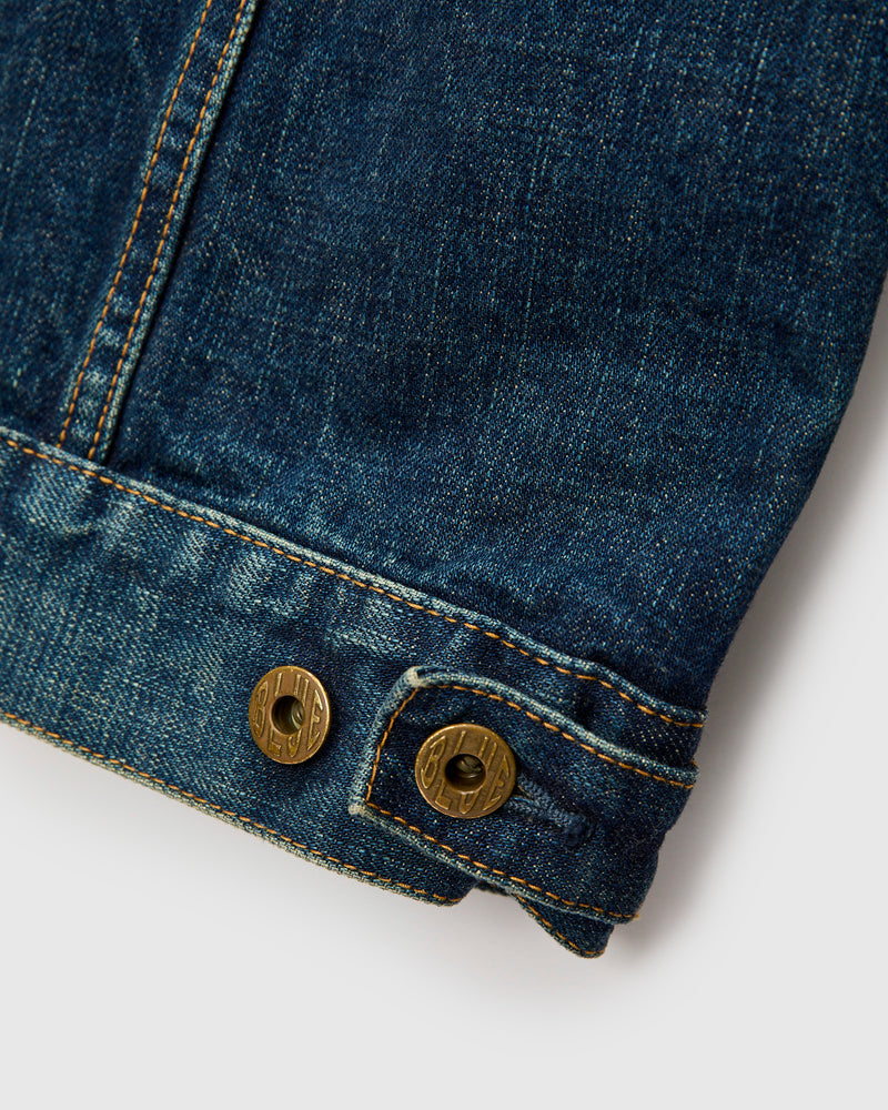 JBGJ1000-D01 14.8oz Type 2 Denim Jacket in Dark Wash Indigo