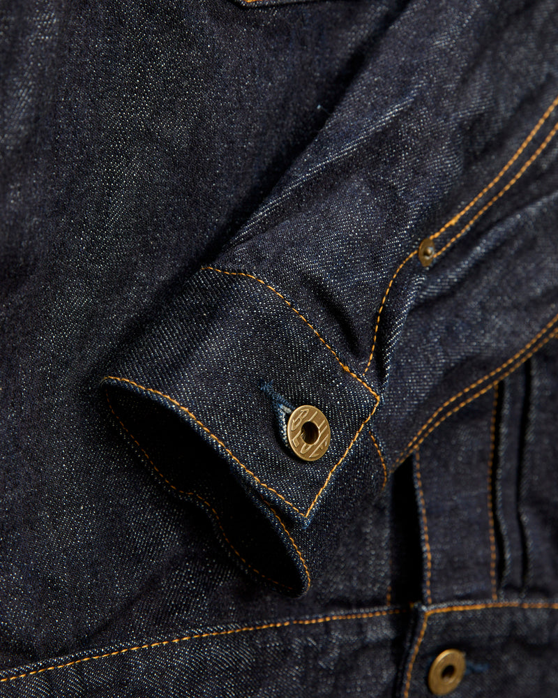 JBGJ1000-ID 14.8oz Type 2 Denim Jacket in Rinsed Indigo