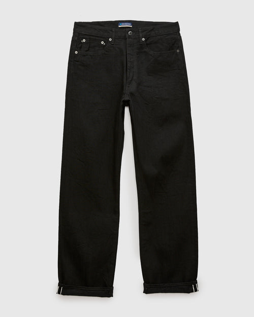J514 14oz Black Selvedge Denim - Loose Straight Fit