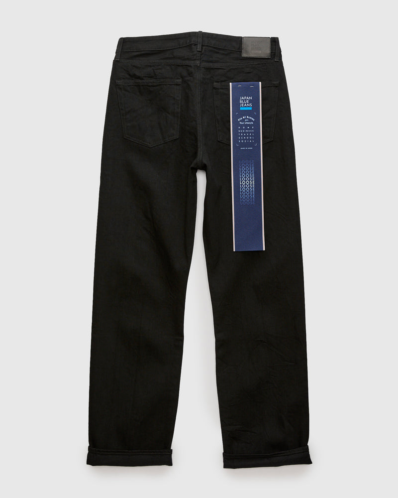 J514 14oz Black Selvedge Denim - Loose Straight Fit