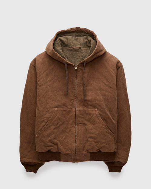 Cotton Hemp Hoody Jacket in Kakishibu