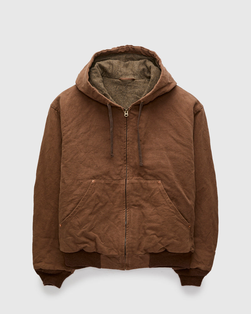 Cotton Hemp Hoody Jacket in Kakishibu