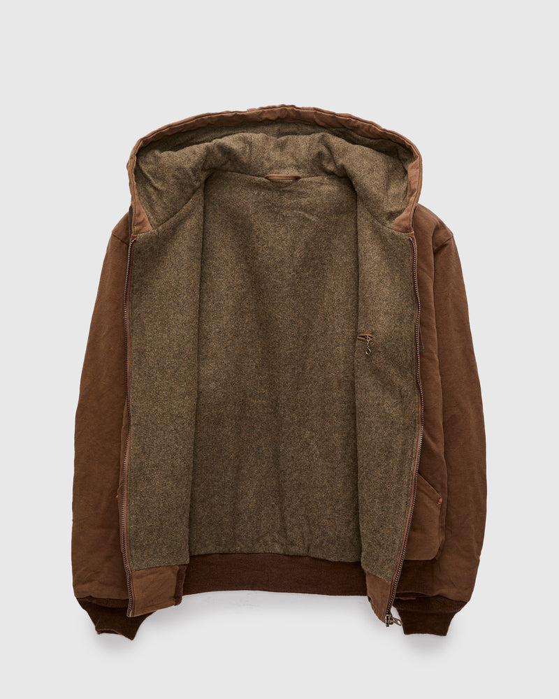 Cotton Hemp Hoody Jacket in Kakishibu