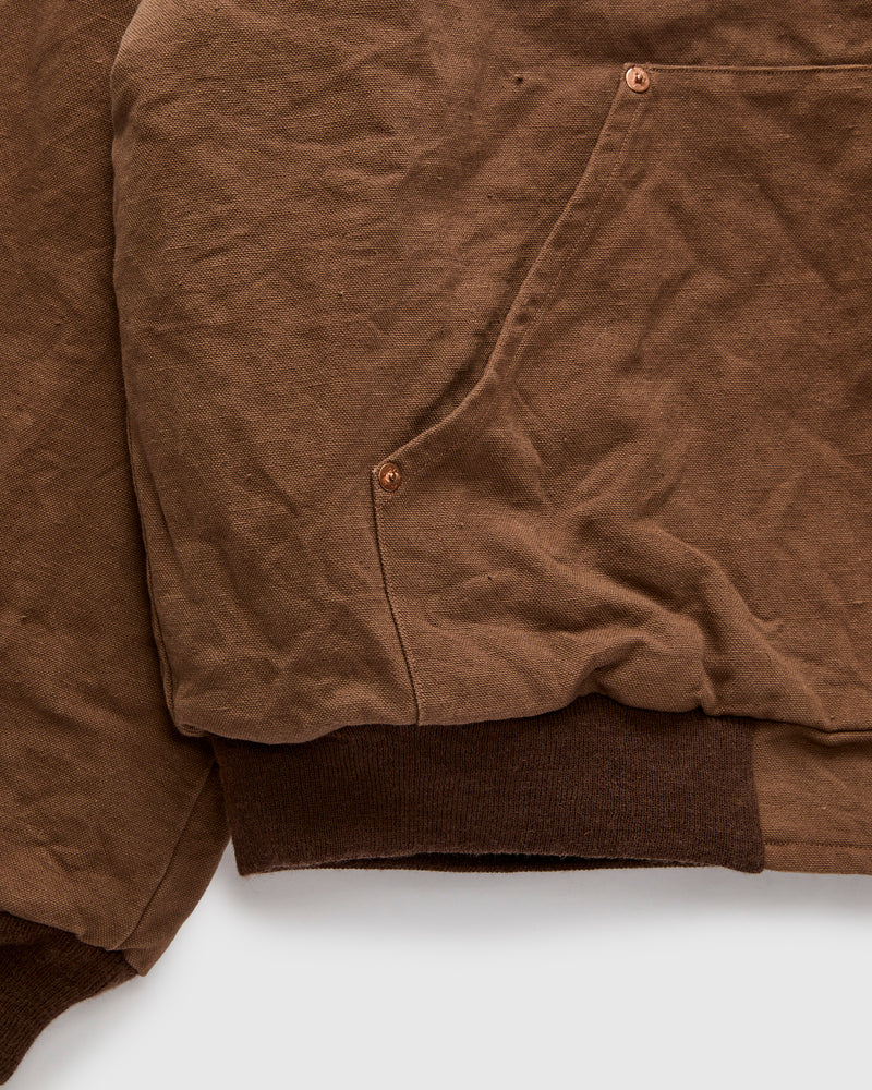 Cotton Hemp Hoody Jacket in Kakishibu