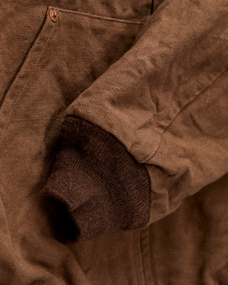 Cotton Hemp Hoody Jacket in Kakishibu