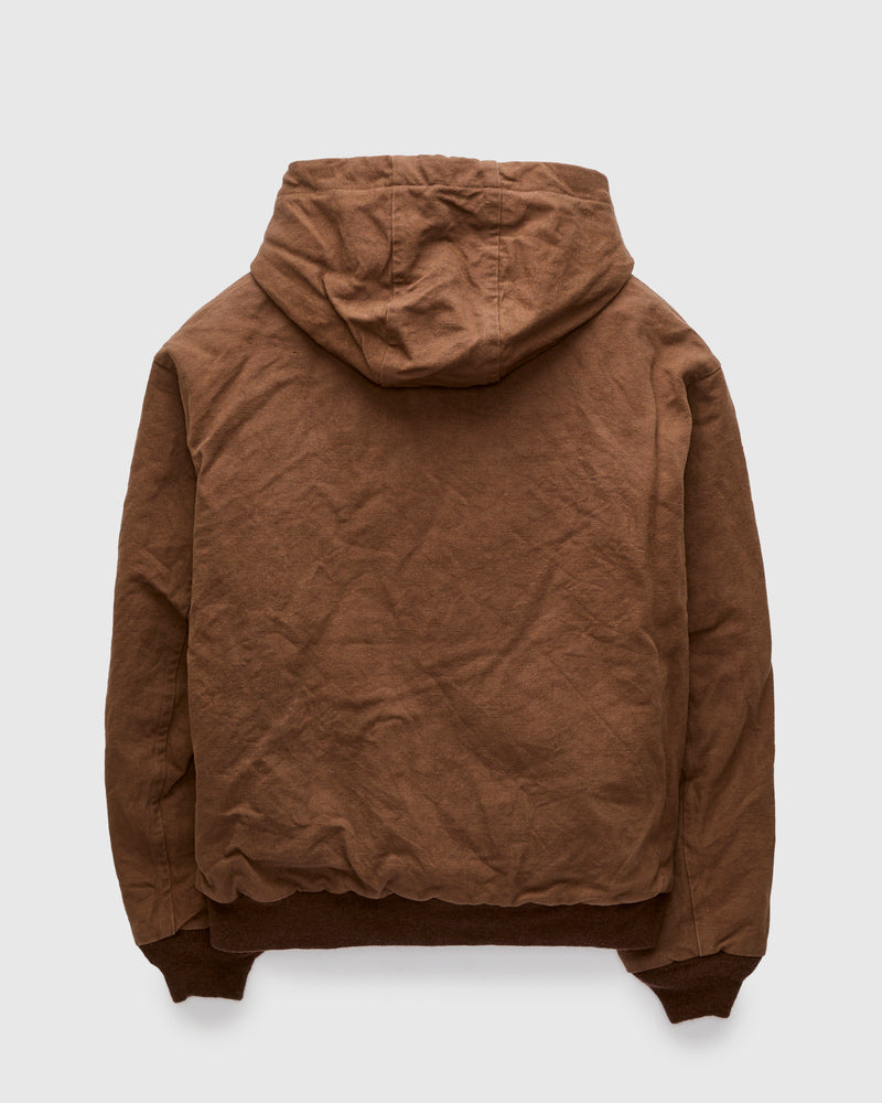 Cotton Hemp Hoody Jacket in Kakishibu