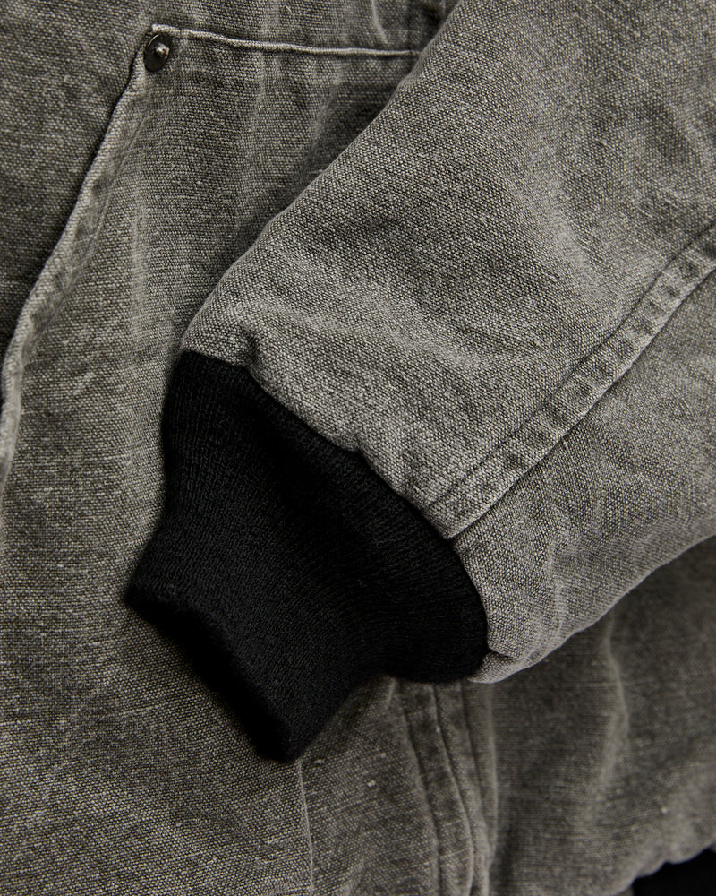 Cotton Hemp Hoody Jacket in Sumi