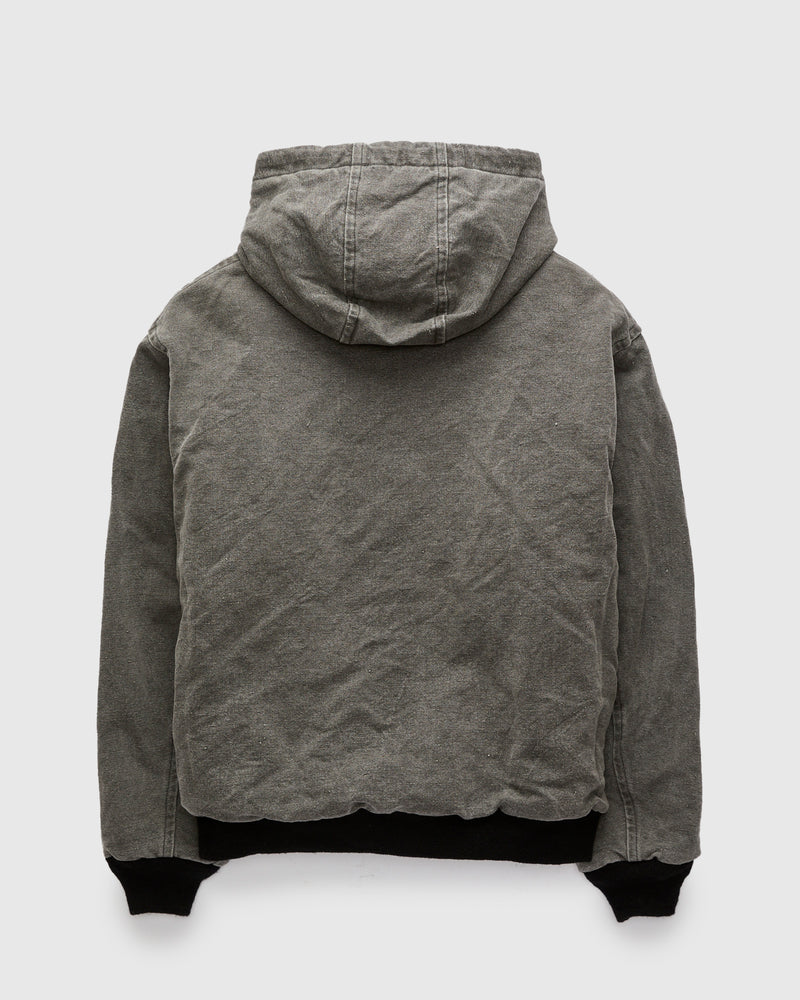 Cotton Hemp Hoody Jacket in Sumi