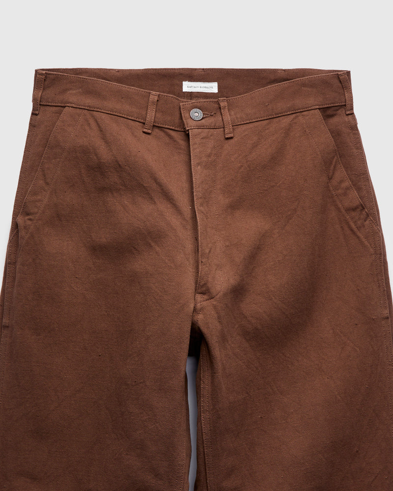 Cotton Hemp Painter Pants in Kakishibu