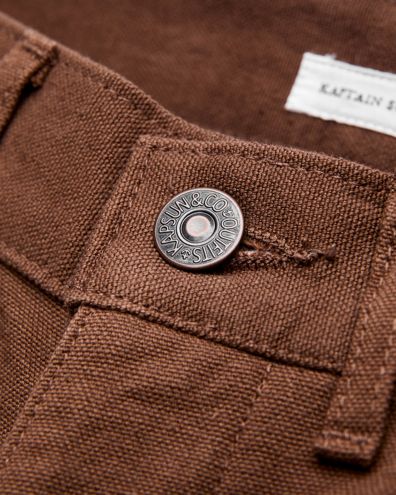 Cotton Hemp Painter Pants in Kakishibu