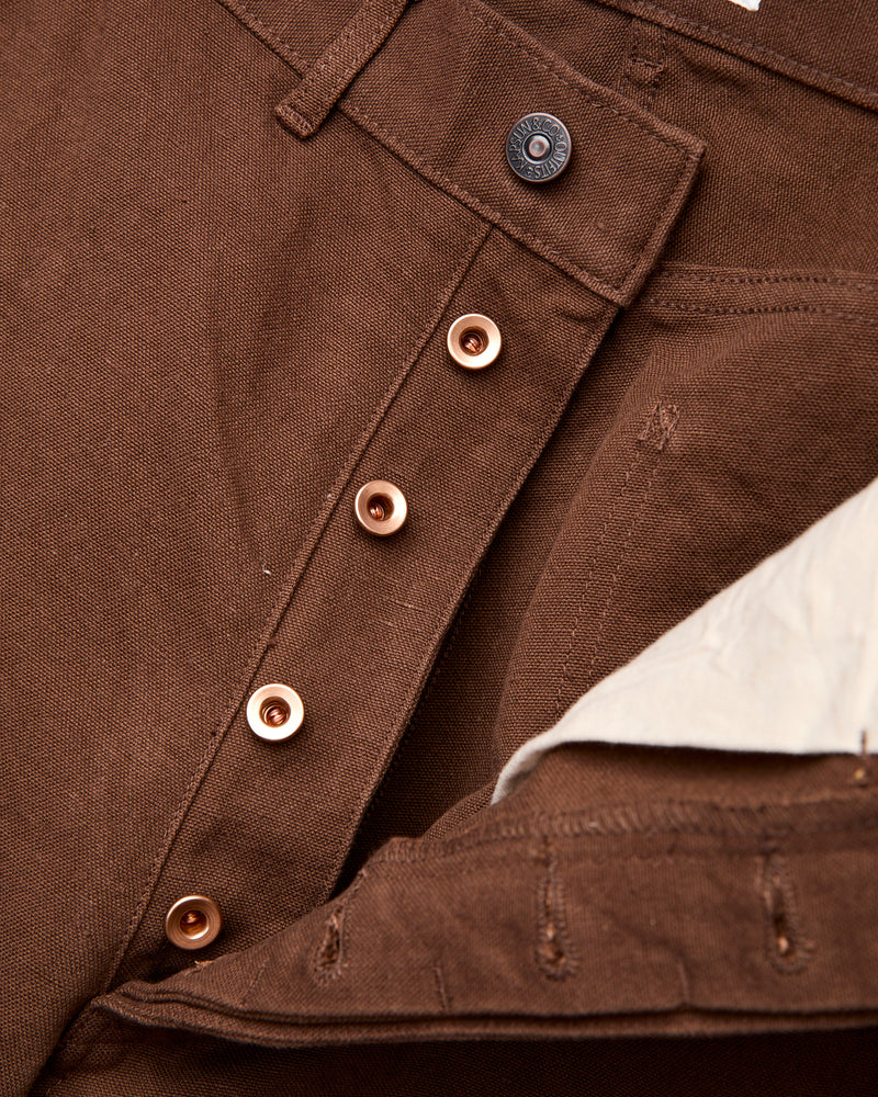 Cotton Hemp Painter Pants in Kakishibu