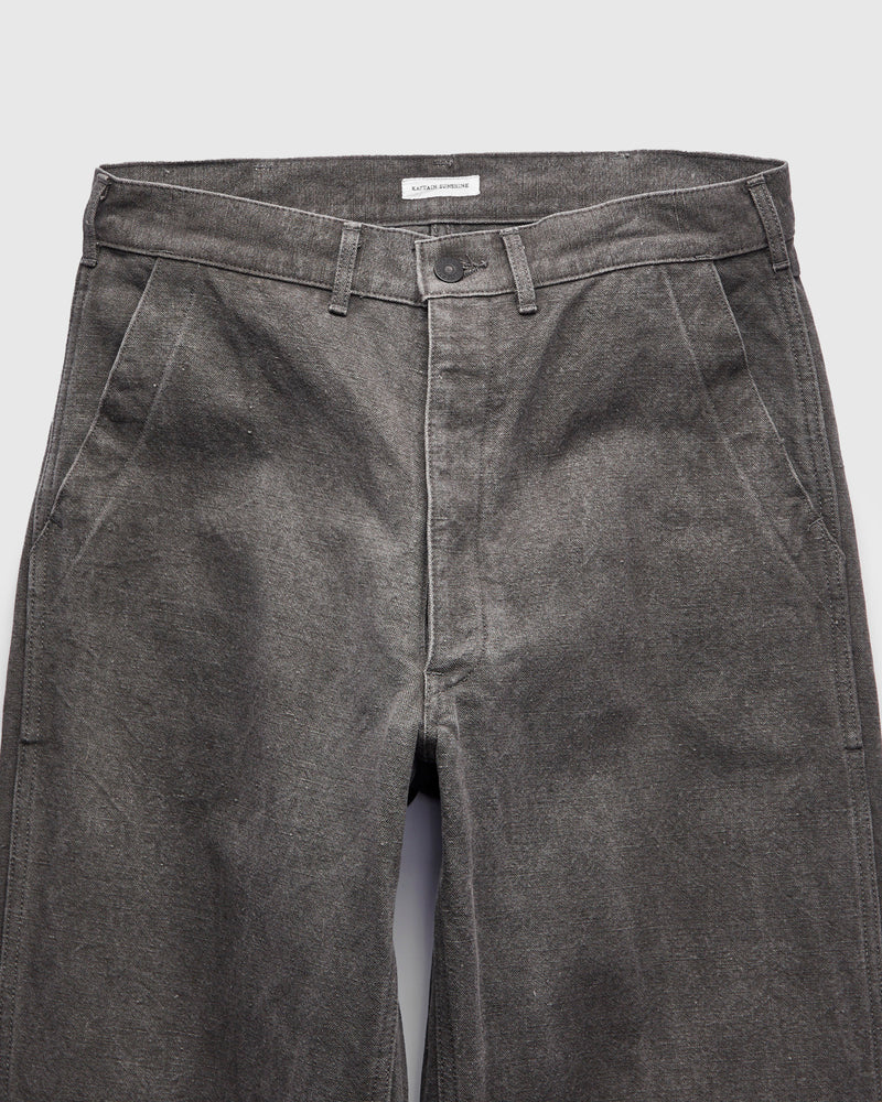 Cotton Hemp Painter Pants in Sumi