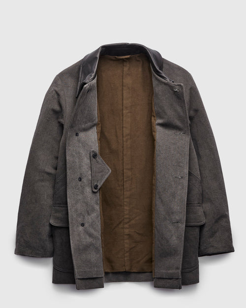 Cotton Hemp Work Coat in Sumi