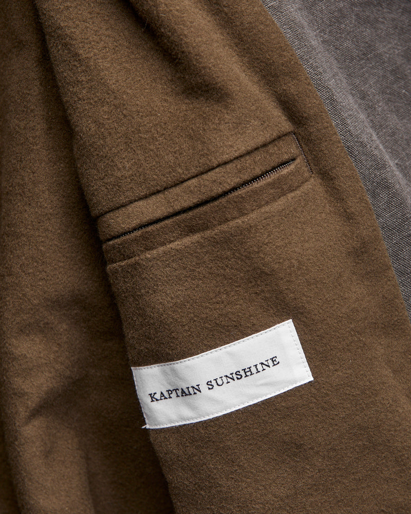 Cotton Hemp Work Coat in Sumi