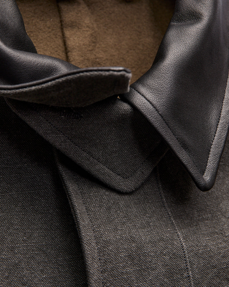 Cotton Hemp Work Coat in Sumi