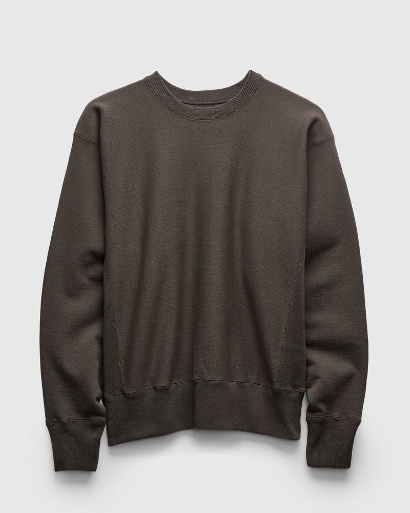 Heavy Crewneck Pullover in Fade Black