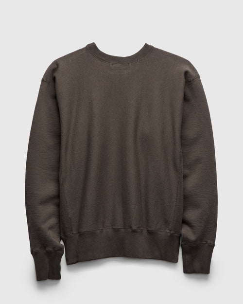 Heavy Crewneck Pullover in Fade Black