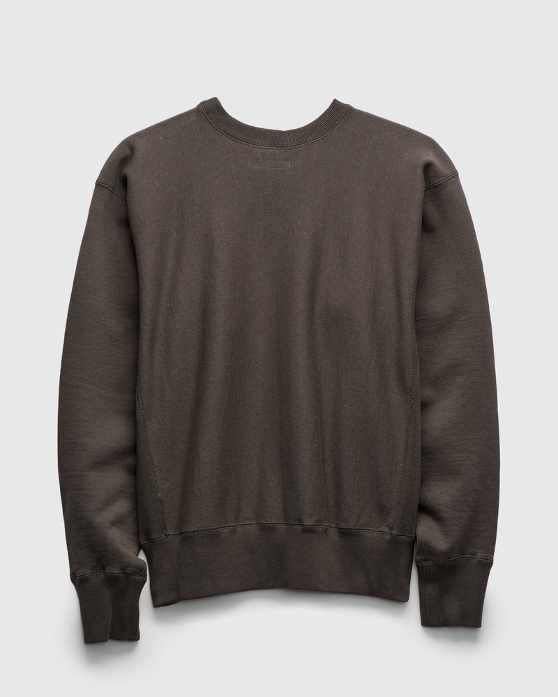 Heavy Crewneck Pullover in Fade Black