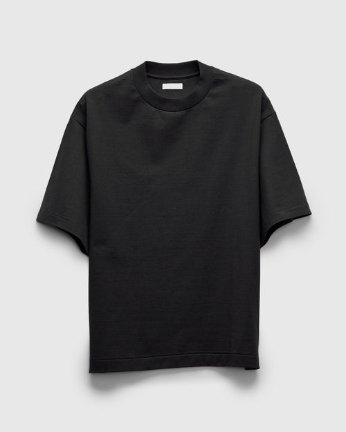 Suvin Supima Cotton Half Sleeve T-Shirt in Ink Black
