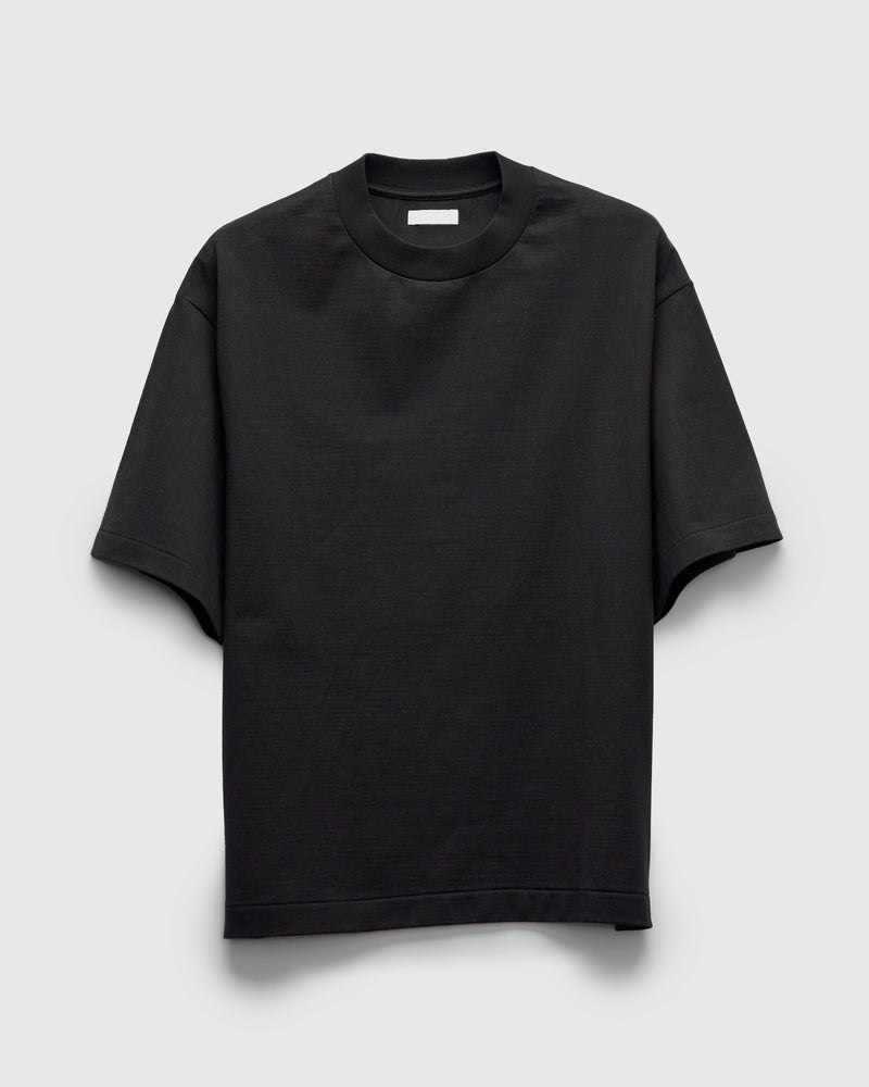 Suvin Supima Cotton Half Sleeve T-Shirt in Ink Black