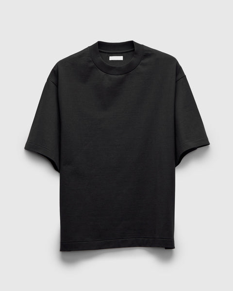 Suvin Supima Cotton Half Sleeve T-Shirt in Ink Black – Blue Owl