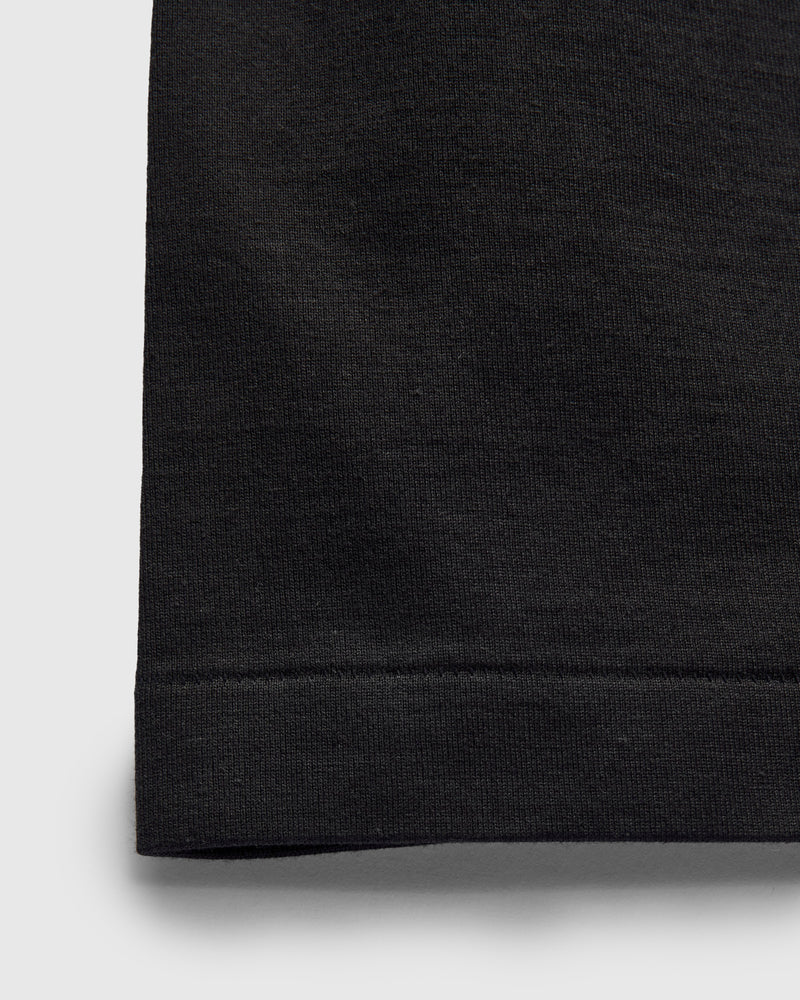 Suvin Supima Cotton Half Sleeve T-Shirt in Ink Black