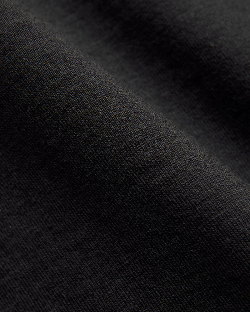 Suvin Supima Cotton Half Sleeve T-Shirt in Ink Black