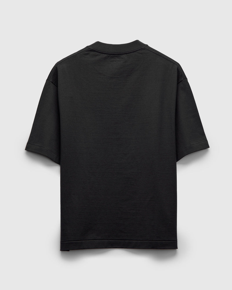 Suvin Supima Cotton Half Sleeve T-Shirt in Ink Black