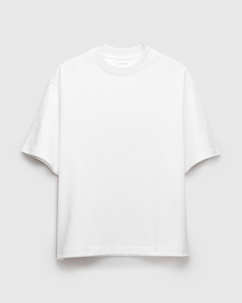 Suvin Supima Tube Half Sleeve T-Shirt in Off White