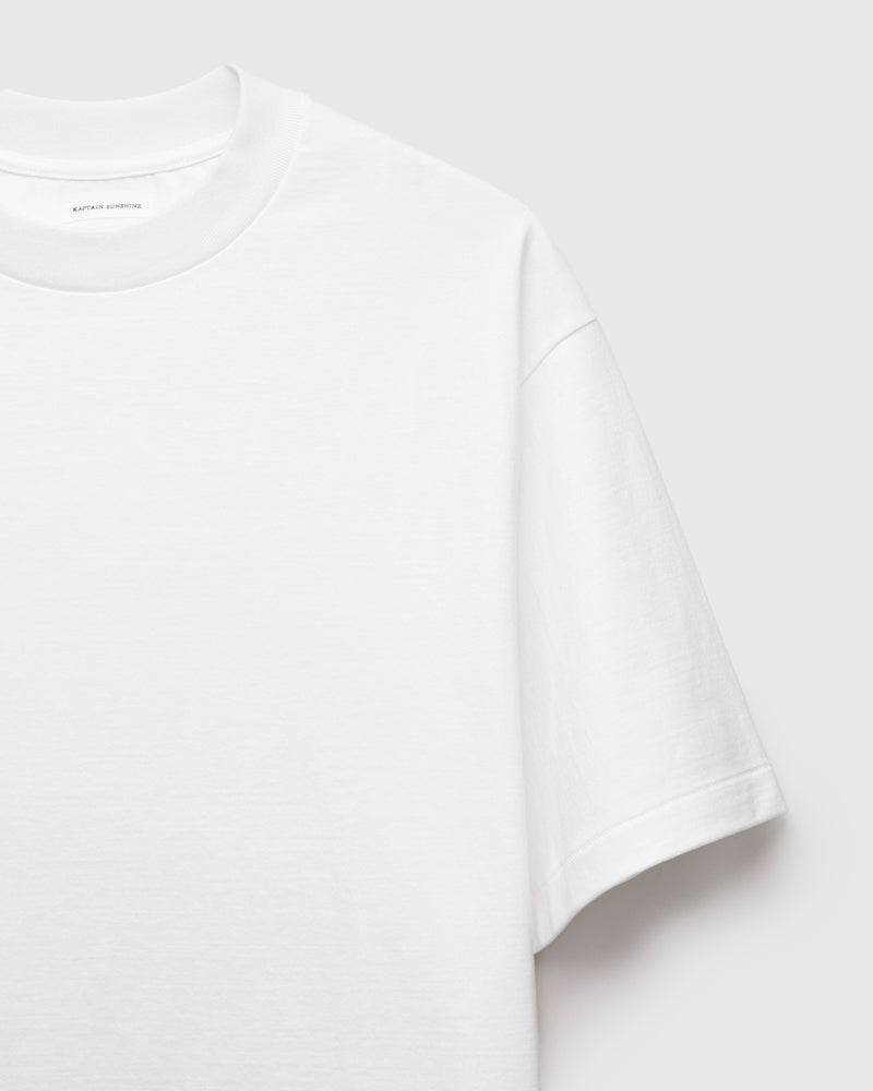 Suvin Supima Tube Half Sleeve T-Shirt in Off White