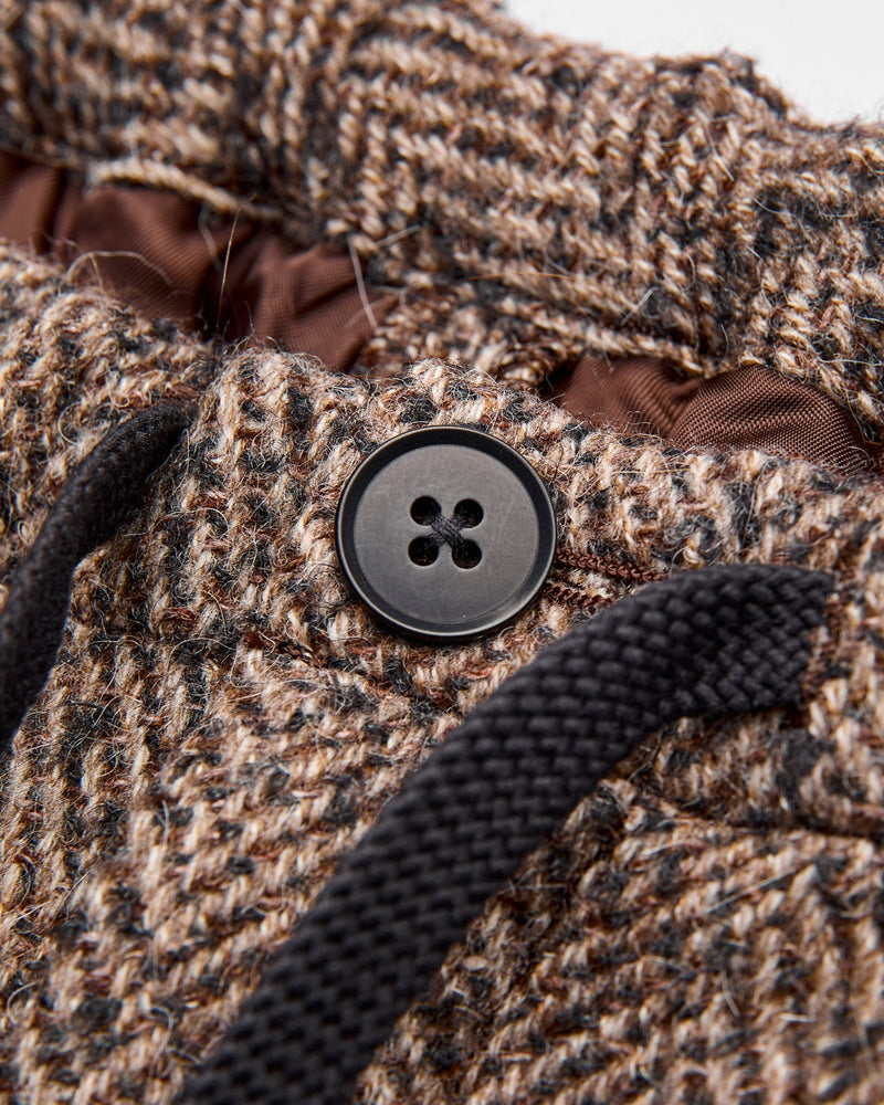 Walk Easy Trouser in Brown Herringbone