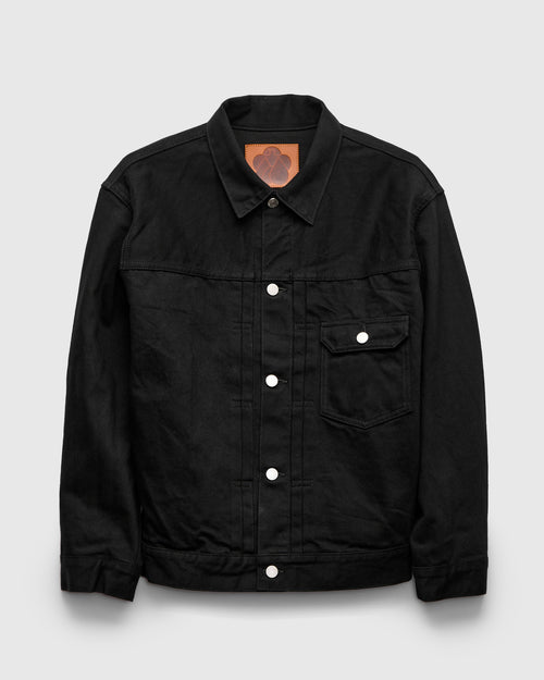 MMGJ6001 "Kyoto Montsuki" 15oz Black Selvedge Denim Type-1 Jacket