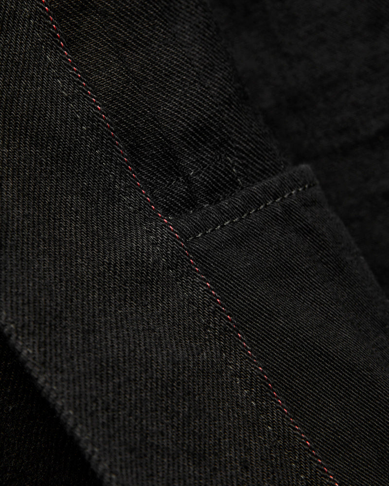 MMGJ6001 "Kyoto Montsuki" 15oz Black Selvedge Denim Type-1 Jacket