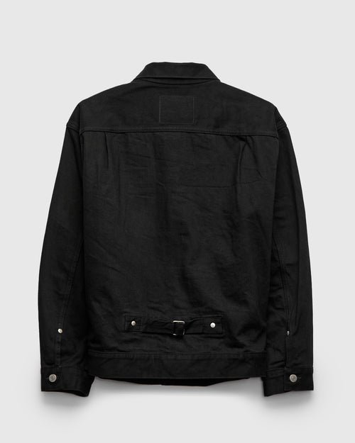 MMGJ6001 "Kyoto Montsuki" 15oz Black Selvedge Denim Type-1 Jacket