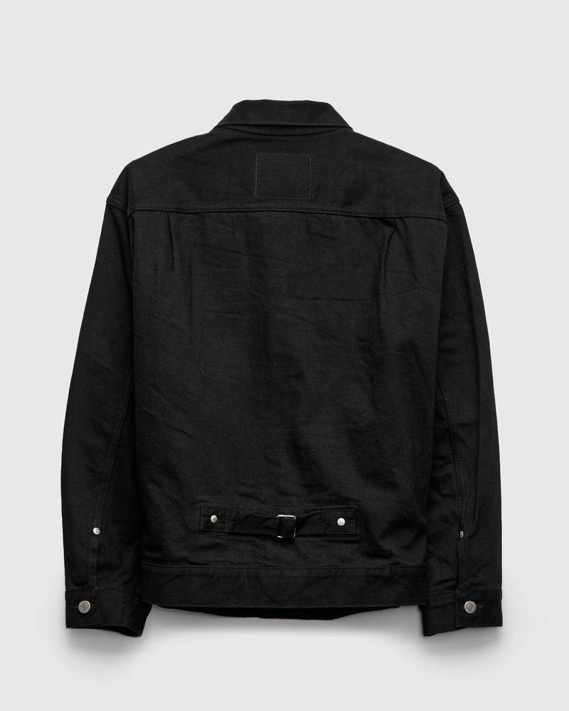 MMGJ6001 "Kyoto Montsuki" 15oz Black Selvedge Denim Type-1 Jacket