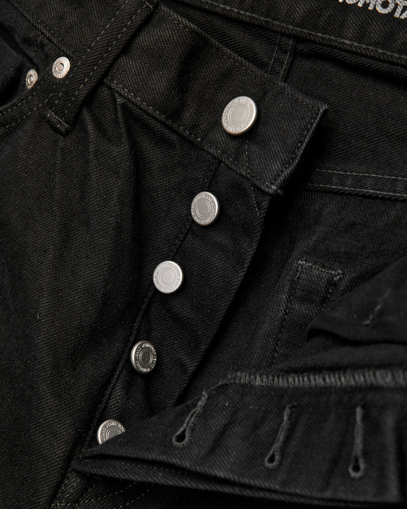 MMJE6401 "Kyoto Montsuki" 15oz Black Selvedge Denim - Straight Fit