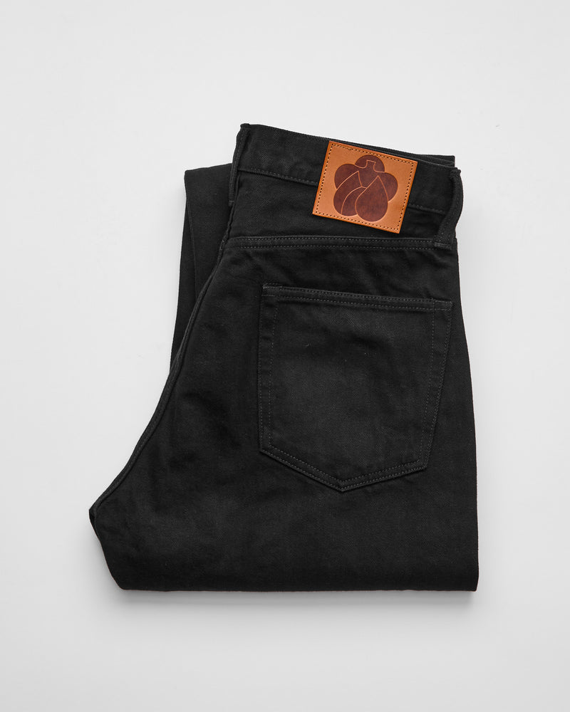 MMJE6401 "Kyoto Montsuki" 15oz Black Selvedge Denim - Straight Fit