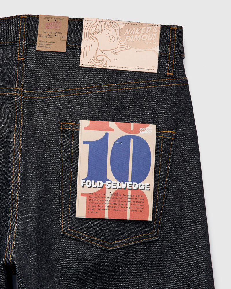 "10 Fold Selvedge" 14oz Selvedge Denim - Strong Guy Fit