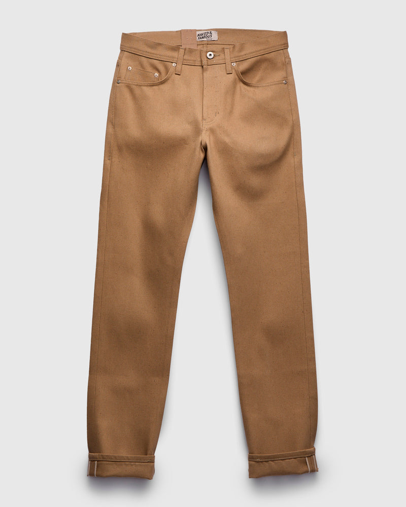 "Brown Fox" 13oz FoxFibre® Brown Selvedge Denim - Weird Guy Fit