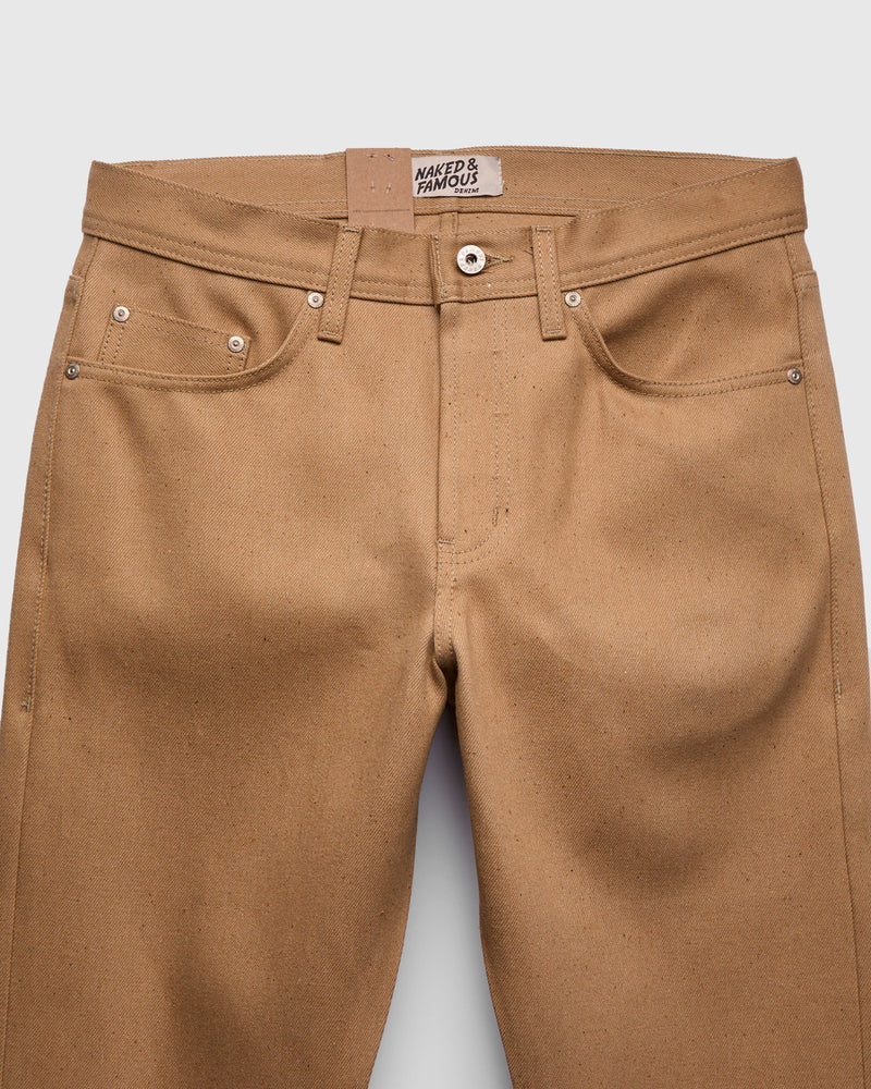 "Brown Fox" 13oz FoxFibre® Brown Selvedge Denim - Weird Guy Fit