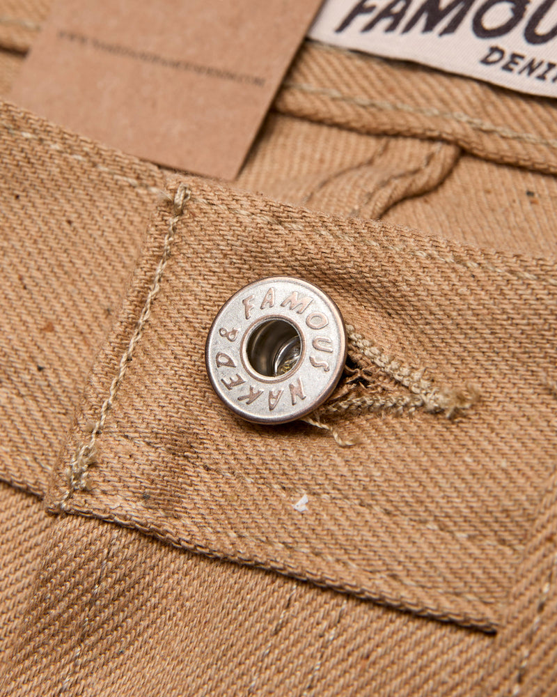 "Brown Fox" 13oz FoxFibre® Brown Selvedge Denim - Weird Guy Fit