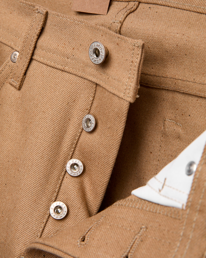 "Brown Fox" 13oz FoxFibre® Brown Selvedge Denim - Weird Guy Fit