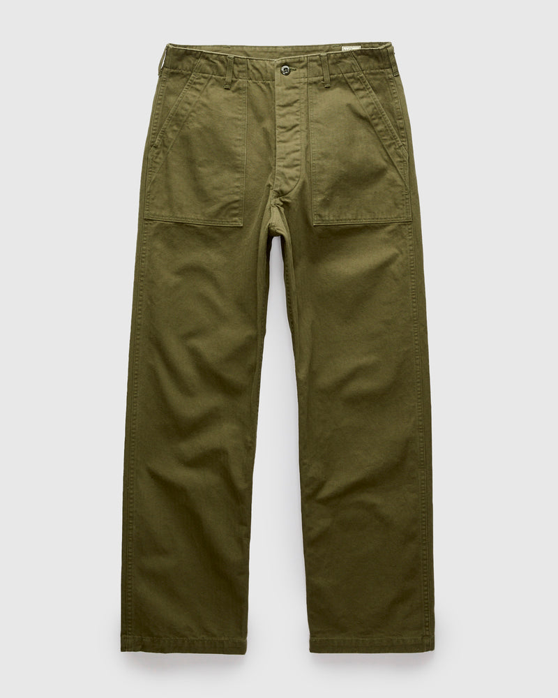 Herringbone Vintage Fit Fatigue Pants in Army