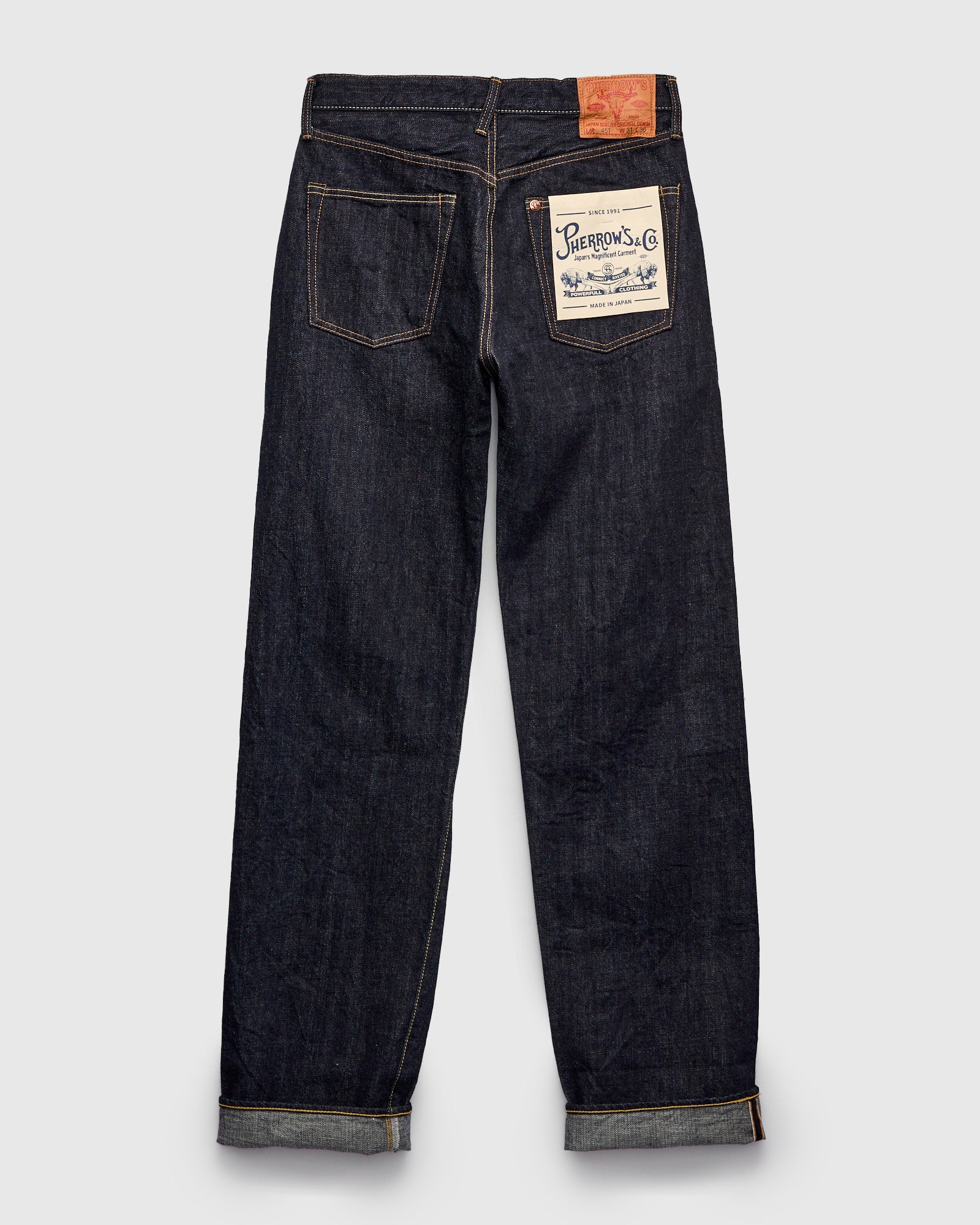 451SW 13.5oz Selvedge Denim - Wide Straight Fit – Blue Owl Workshop