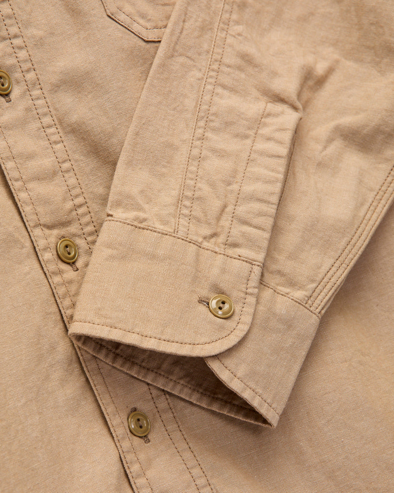 Selvedge Chambray Workshirt in Beige