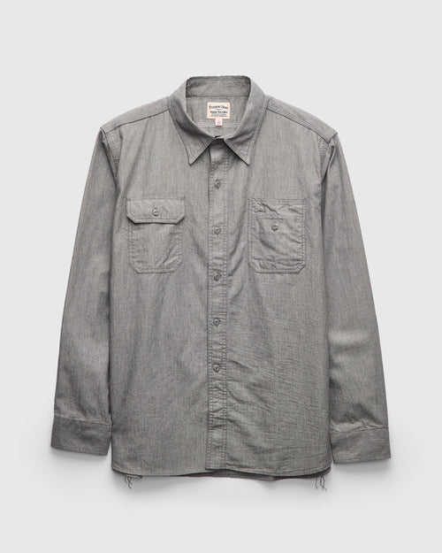Selvedge Chambray Workshirt in Grey