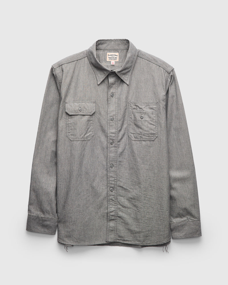 Selvedge Chambray Workshirt in Grey
