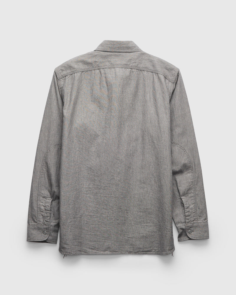 Selvedge Chambray Workshirt in Grey